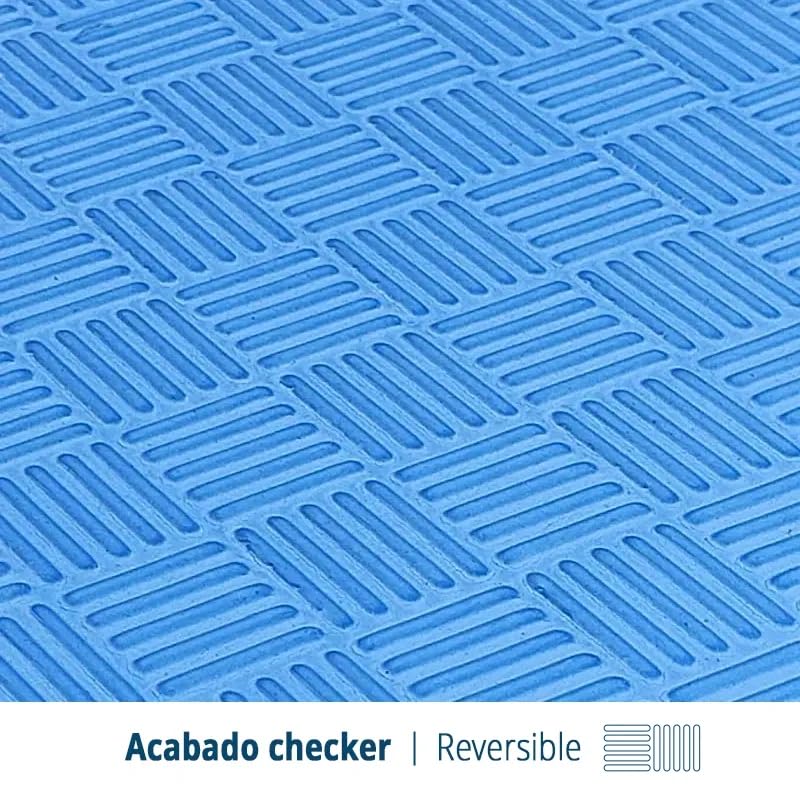 Artatami® Tatami Puzzle 1x1x20 mm Negro - Azul Pack Ahorro【12 Unidades】Gimnasios - Fitness - Pilates - Yoga_3