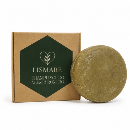 Champú sólido Neem &amp; Romero para cuero cabelludo graso y sensación de picor - 75 g - Lismare_0