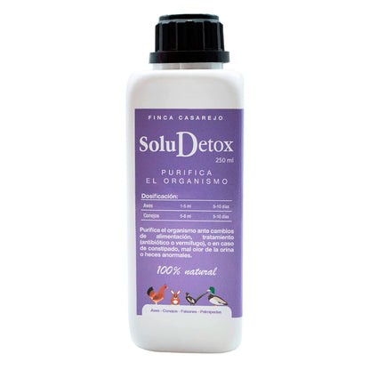 SoluDetox – Complemento nutricional para aves de corral y conejos – Apoyo hepático y nutricional – Formato 250 ml_0