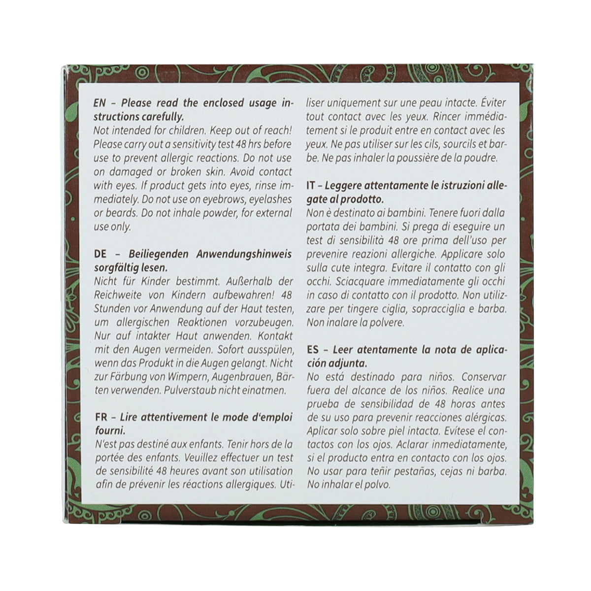 Tinte natural castaño avellana Khadi 100 g