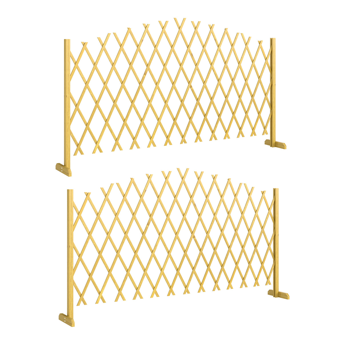 Vallas De Jardín Outsunny Madera De Abeto Madera Natural 180x30x103 Cm_0