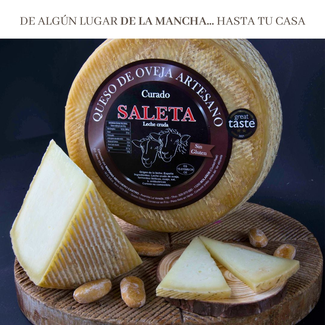 Queso Curado Entero De Oveja (2,2 Kg) | Elaboración Artesana Quesos De La Mancha_3