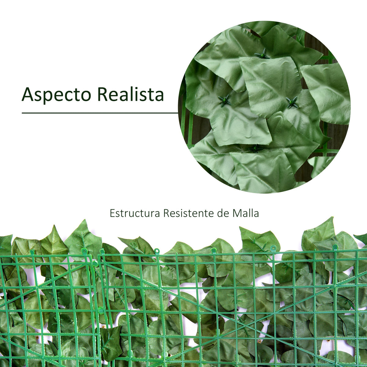 Seto Artificial En Rollo Balcón Valla Jardín Outsunny 3x1 M Verde_5