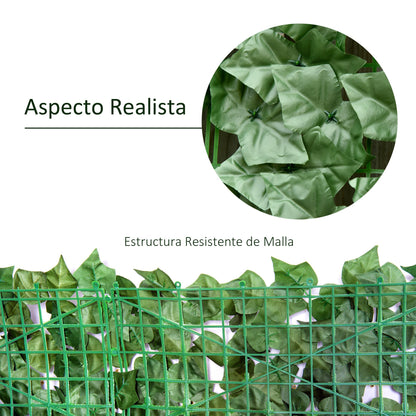 Seto Artificial En Rollo Balcón Valla Jardín Outsunny 3x1 M Verde_5