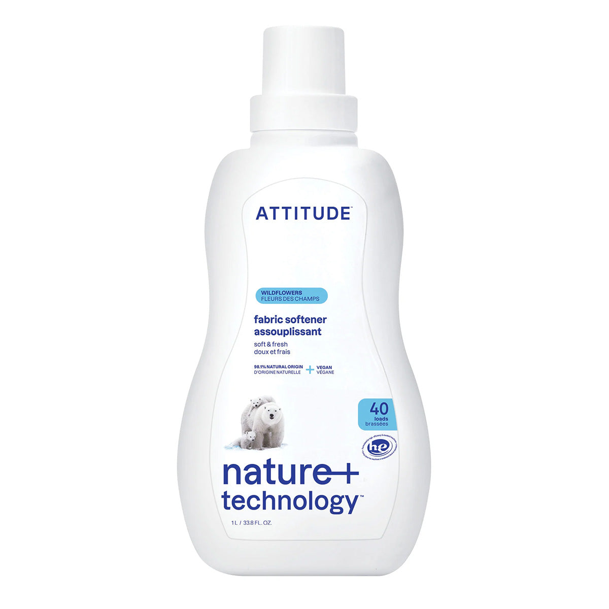 Suavizante  flores silvestres 40 Dosis Attitude 1 L