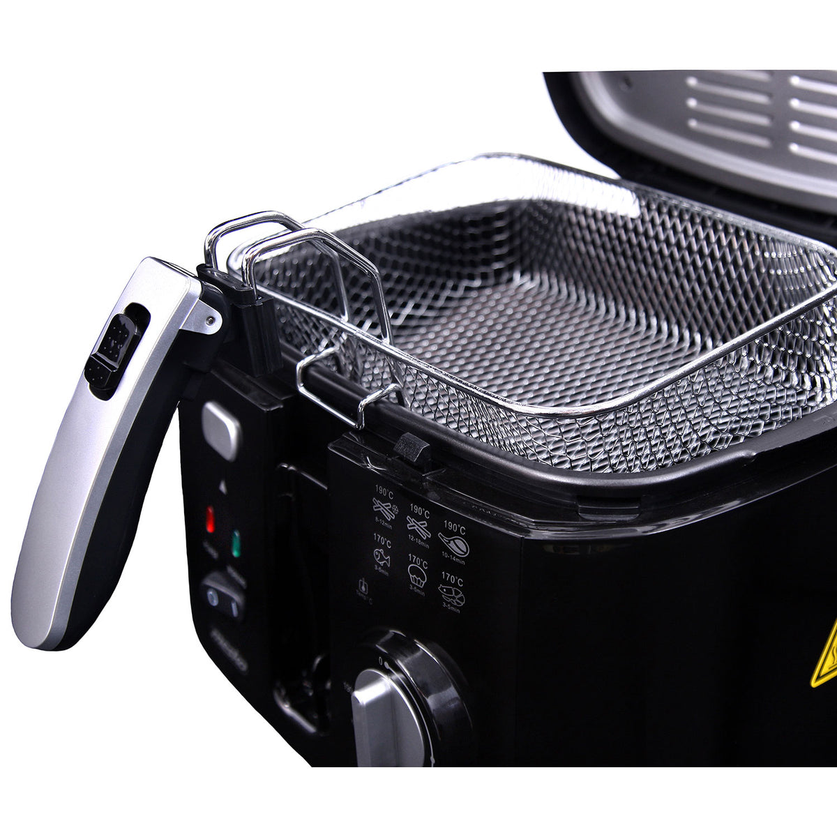 Freidora Eléctrica Compacta, 2,5 L,cubeta Desmontable Lavable, Antiadherente,libre Bpa Mesko Ms4908 1800w_4