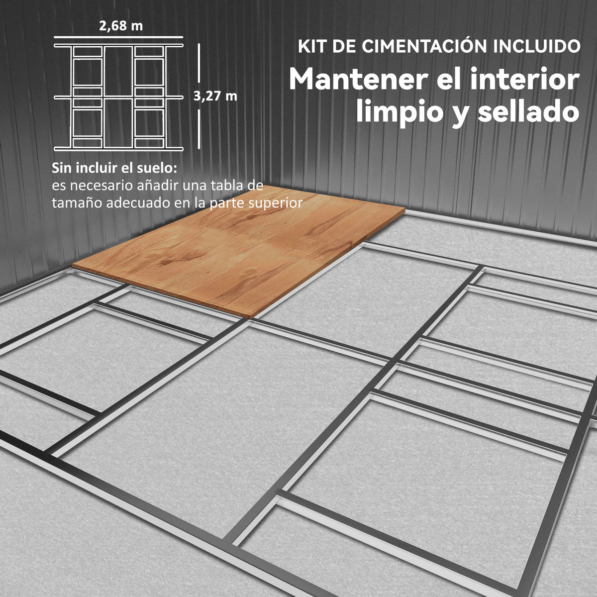 Cobertizo De Jardín Outsunny Acero Galvanizado Marrón 340x386x200 Cm_5