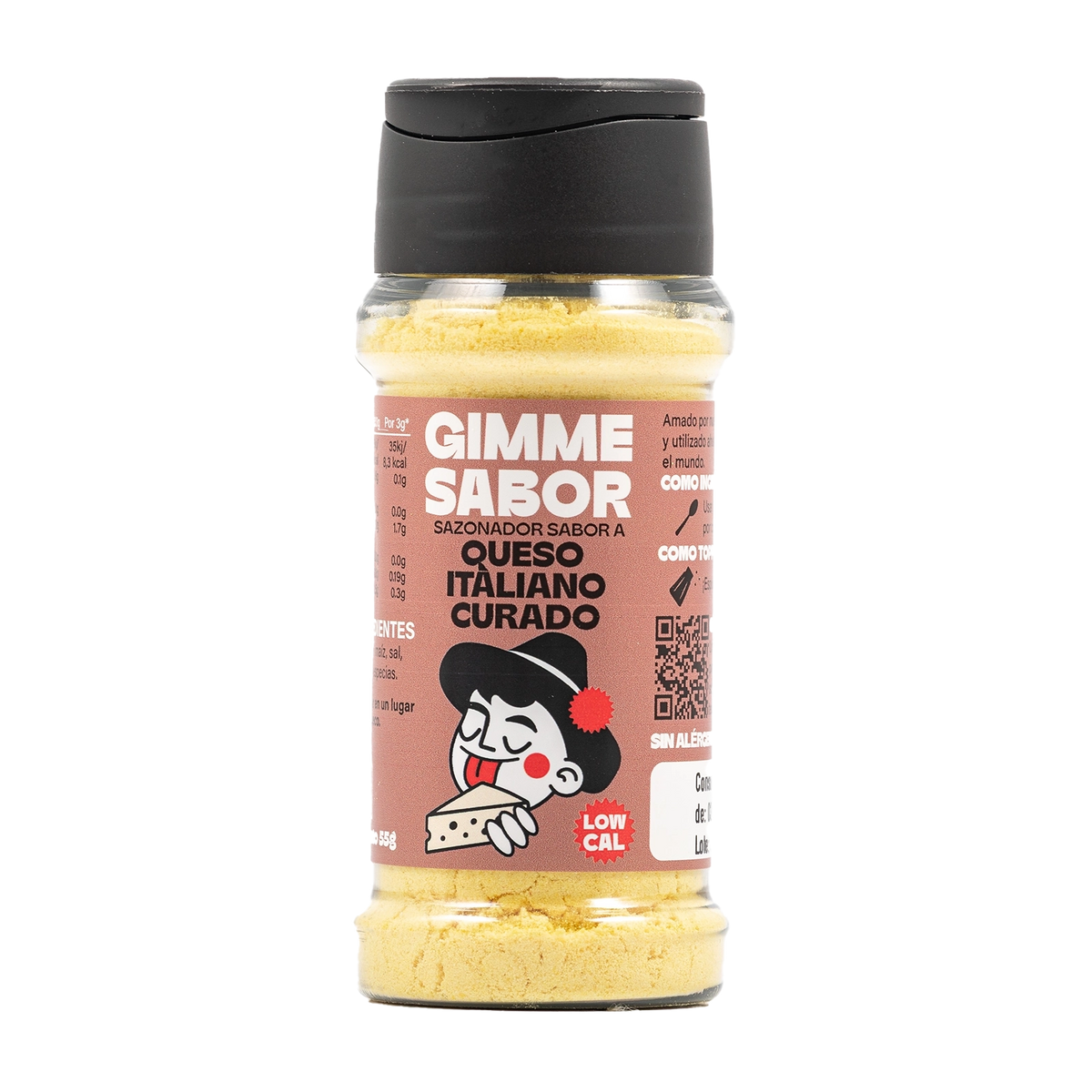 Sazonador Vegetal Sabor A Queso Parmesano 55g | Sin Gluten, Sin Alérgenos | Gimme Sabor_0