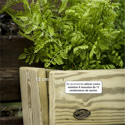 Jardinera Vertical Madera Tratada Exterior Stand Line Island KD 4B Hortalia_2