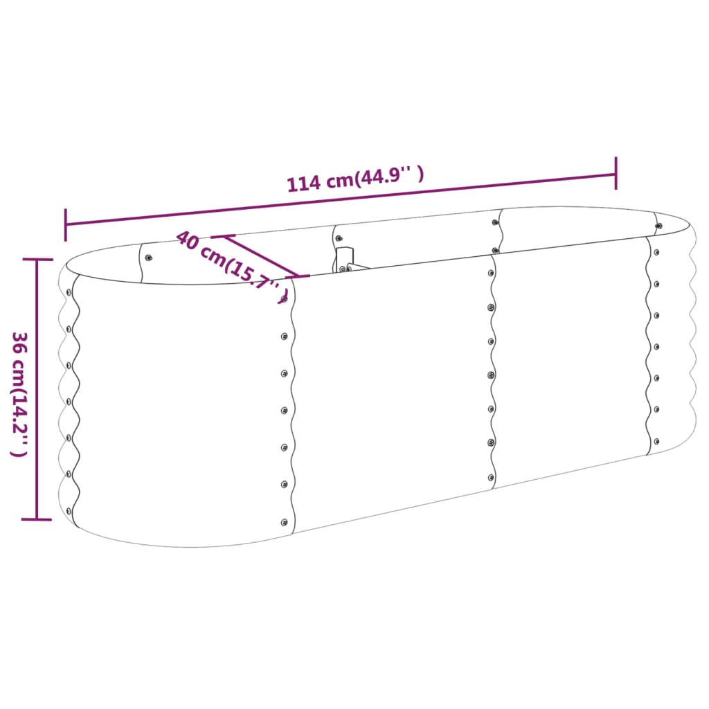 Jardinera De Acero Galvanizado Plateado 114x40x68 Cm_5