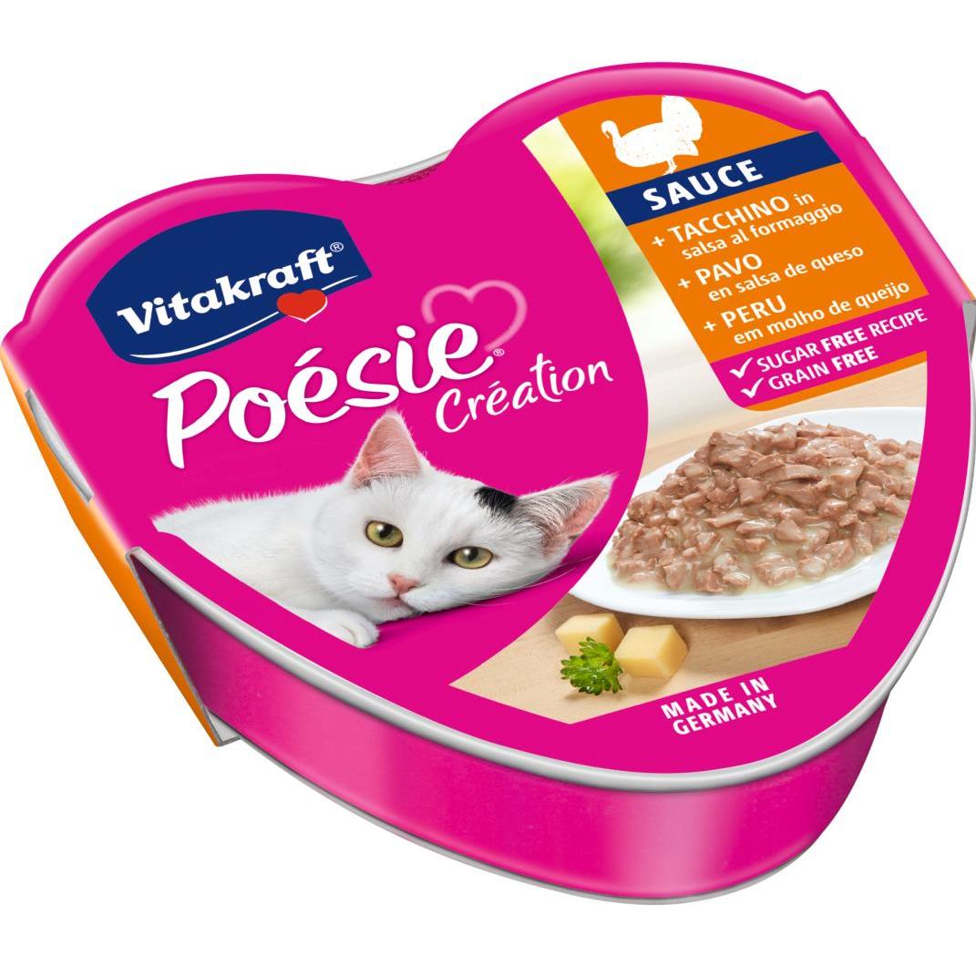 Vitakraft Latita Poésie salsa con pavo en salsa de queso 85 g comida húmeda gato