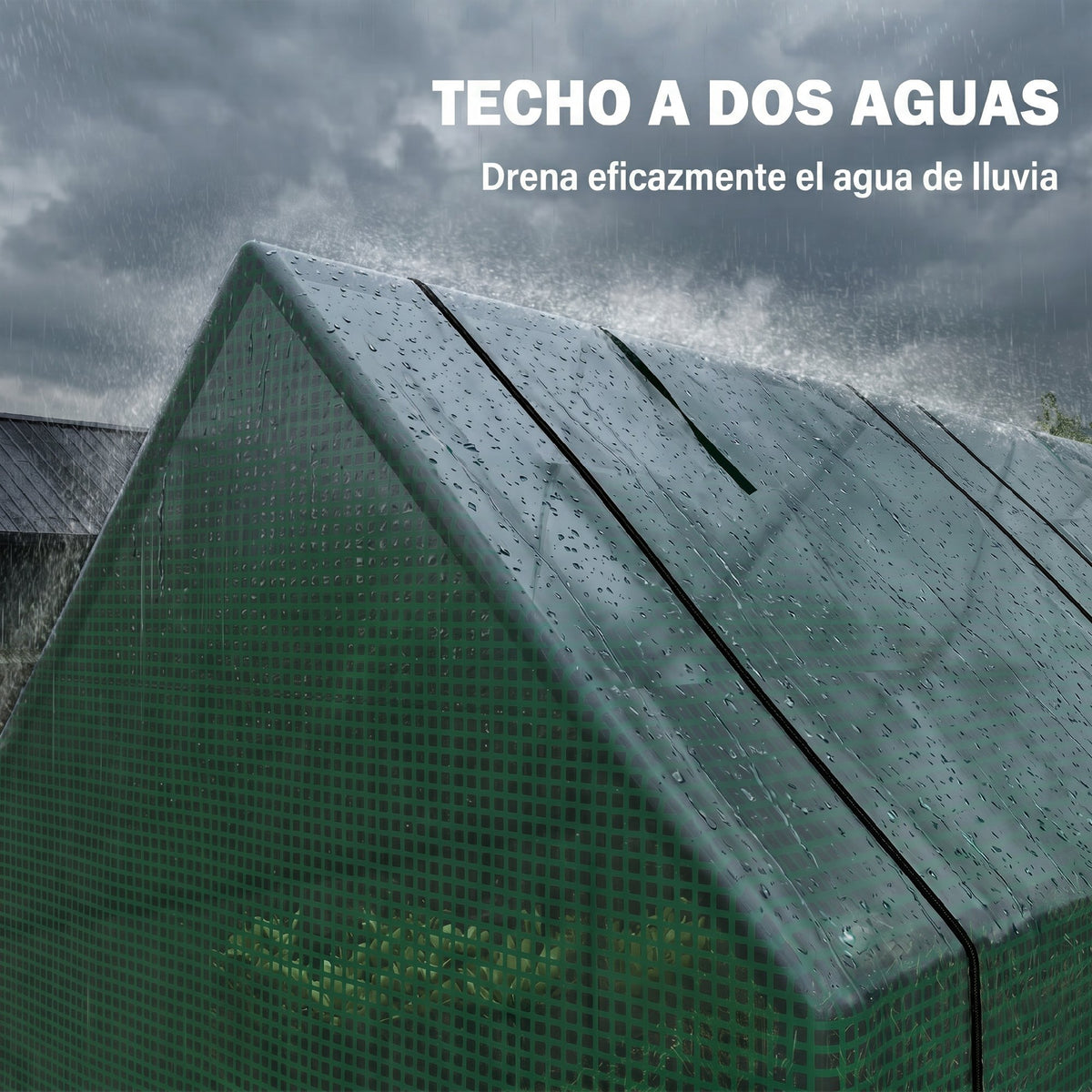 Invernadero De Jardín Con 3 Ventanas Outsunny 270x90x90 Cm Verde_3
