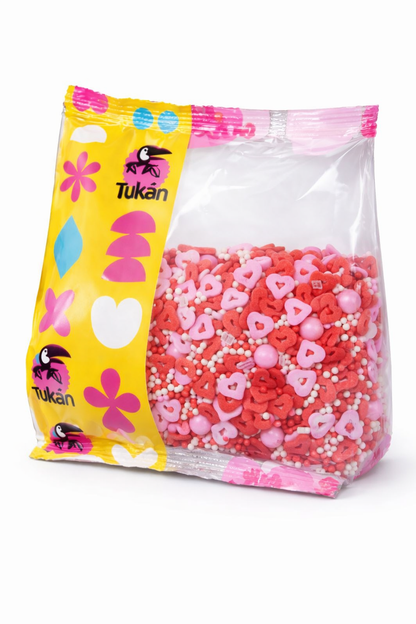 Mix Corazones Abiertos, Bolitas Y Palitos Sprinkles 450g_0