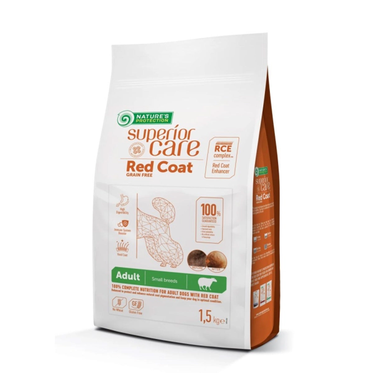 Nature's Protection Red Dog Pienso grain free Cordero adulto razas pequeñas 1,5 Kg