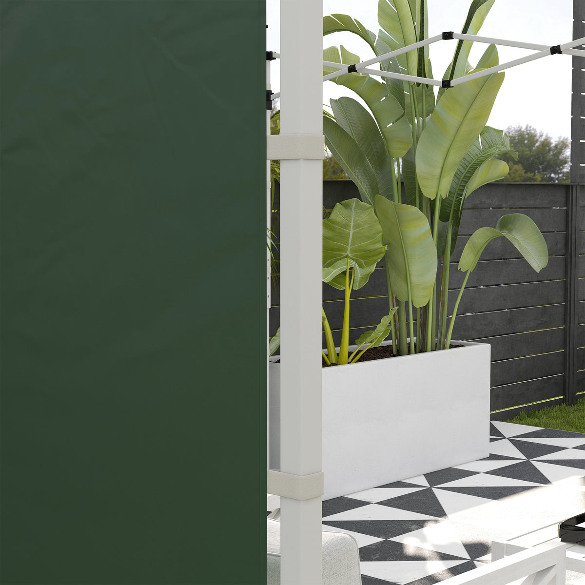 Paredes Para Carpa Outsunny Tela Oxford Verde 295x195 Cm_4