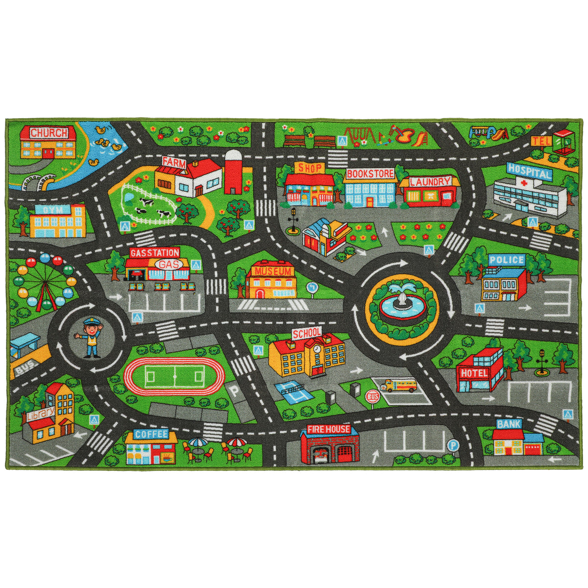 Alfombra Infantil Aiyaplay Poliéster Multicolor 160x100x0.5 Cm_0