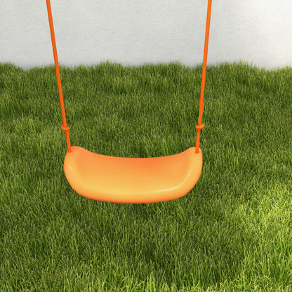 Columpio Infantil Outsunny Metal, Pp Multicolor 269x160x180 Cm_4