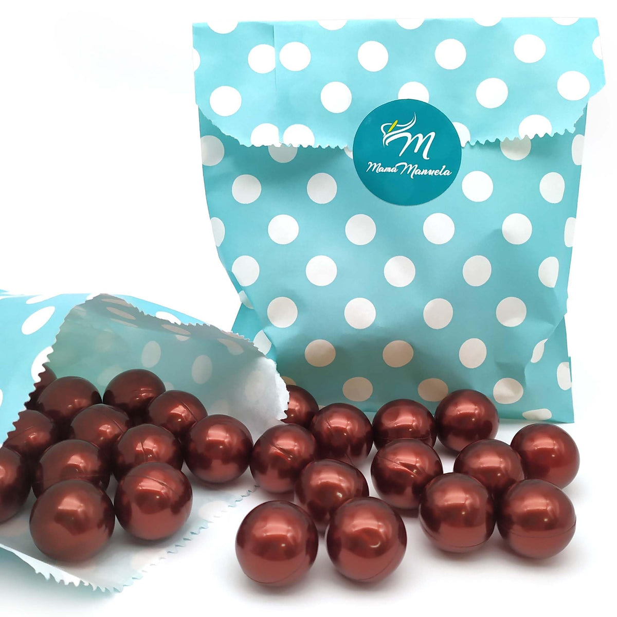 Bolsa Regalo 12 Perlas De Baño Aroma Vainilla - Con Aceite De Soja - Hidrata, Suaviza Y Perfuma La Piel - Forma Bola_0