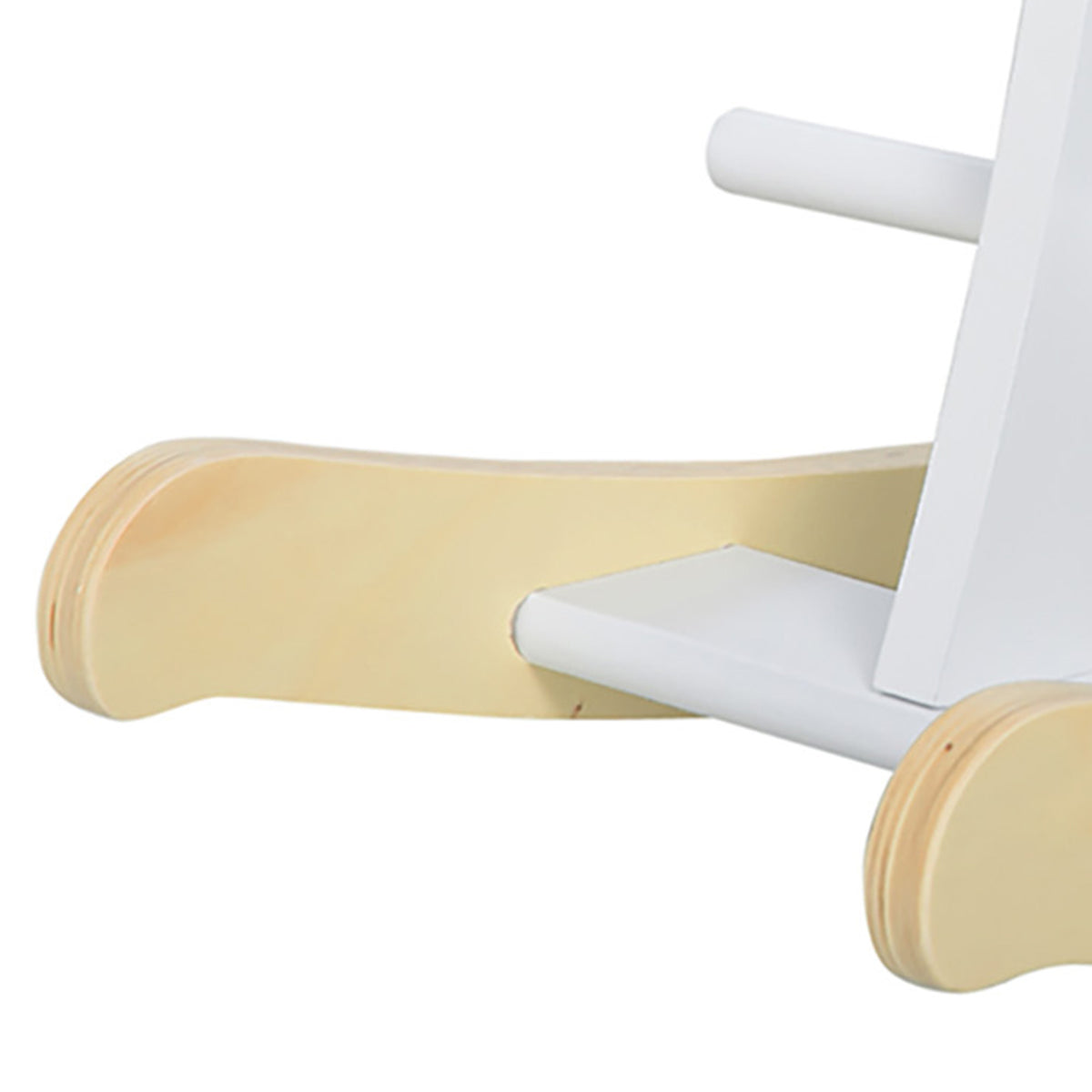Caballito Balancín Bebés Homcom Mdf Blanco 68x26x48 Cm_5
