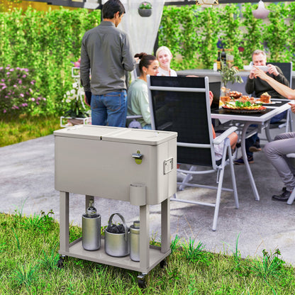 Carro Nevera Outsunny Plástico, Acero Gris Claro 67x35x80 Cm 846-116v00sr_3