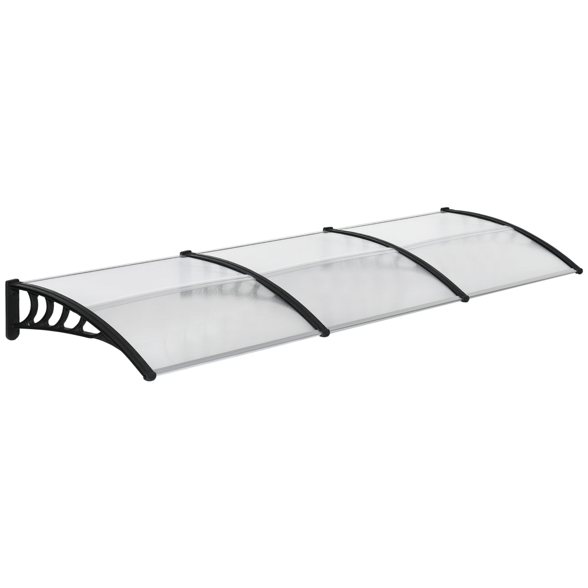 Tejadillo De Protección Para Puertas Outsunny 300x96x27cm Transparente_0