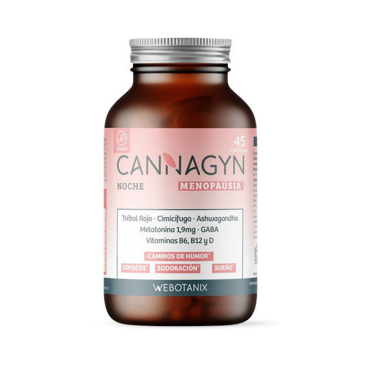 Menopausia Cannagyn Noche, WeBotanix, 45 cápsulas
