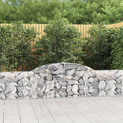 Cestas De Gaviones 3 Uds Forma De Arco Hierro 300x30x60/80 Cm_1