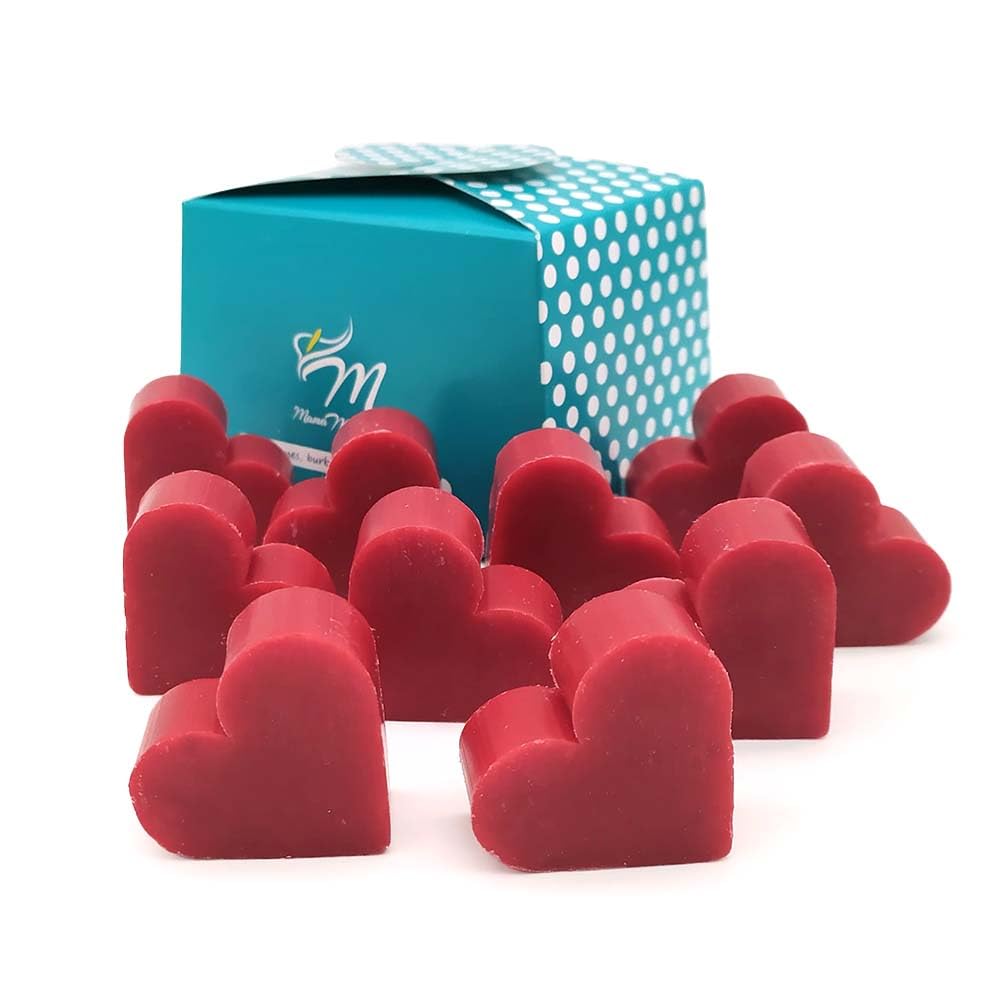 12 Jabones Aromáticos Con Forma De Corazón - Detalle Para Invitados De Eventos. Jabón Glicerina Aroma Frambuesa_3