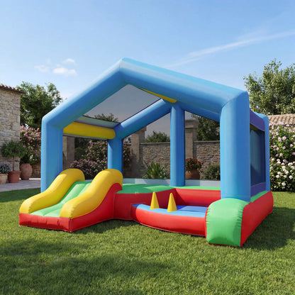 Castillo Hinchable Niños Aiyaplay Tela Oxford Multicolor 290x230x200 Cm_1