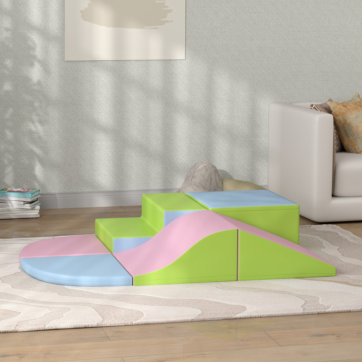 Bloques De Espuma Homcom Pu, Epe Multicolor 150x100x24 Cm_1