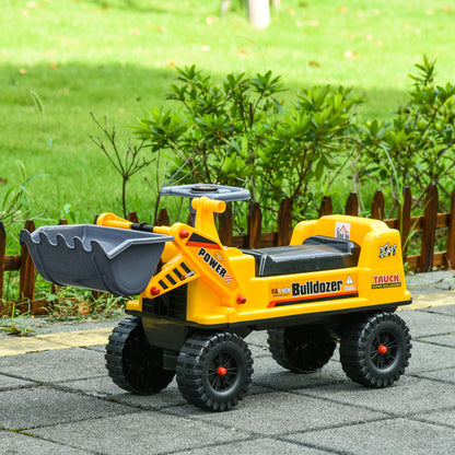 Tractor Para Niños Con Pala Excavadora Homcom 70x26x37 Cm Amarillo_1