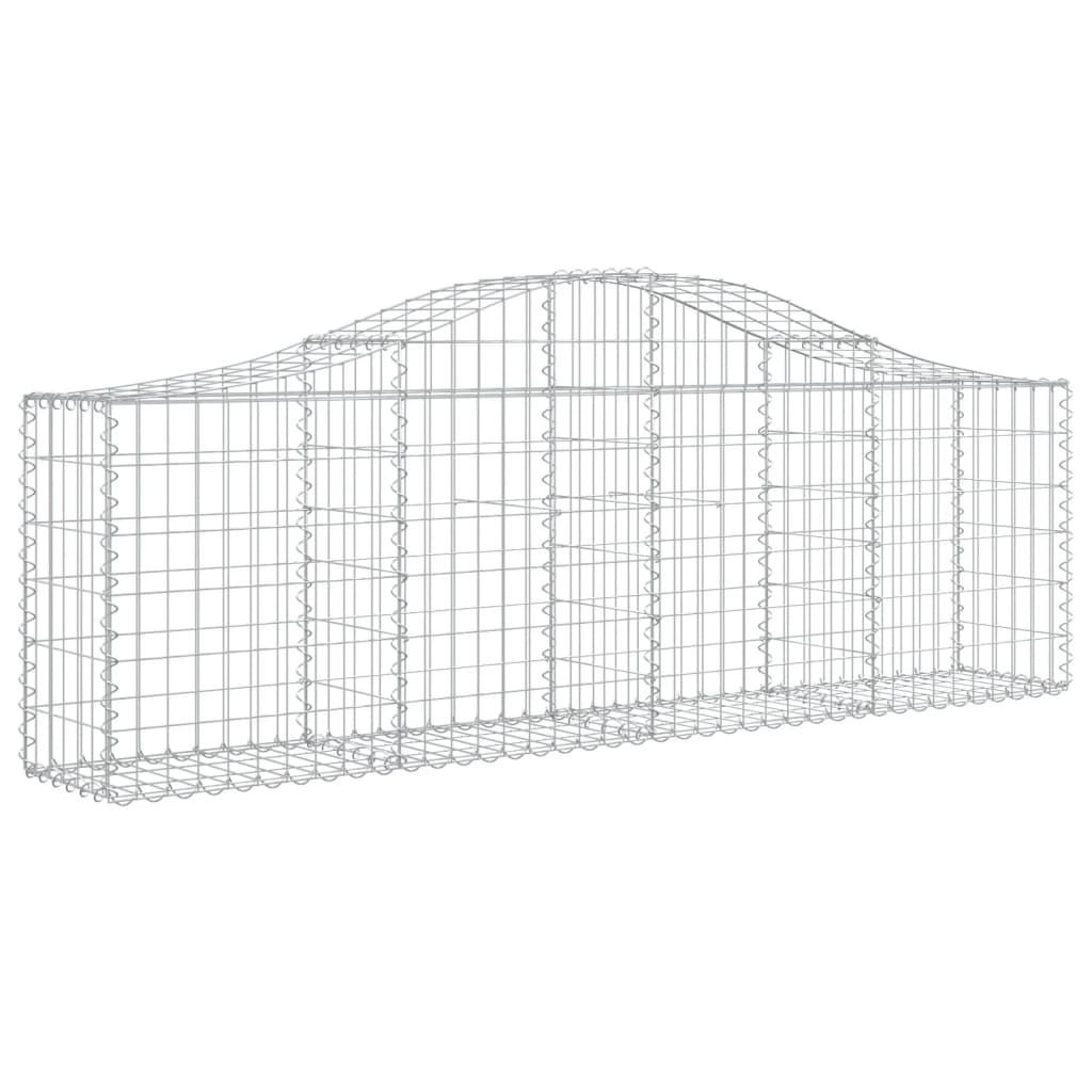 Cestas De Gaviones 15 Uds Forma De Arco Hierro 200x30x60/80 Cm_2