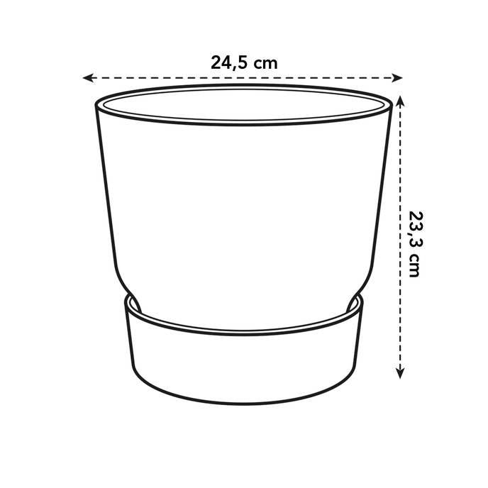 Macetero con plato integrado Greenville Elho Blanco 25 cm