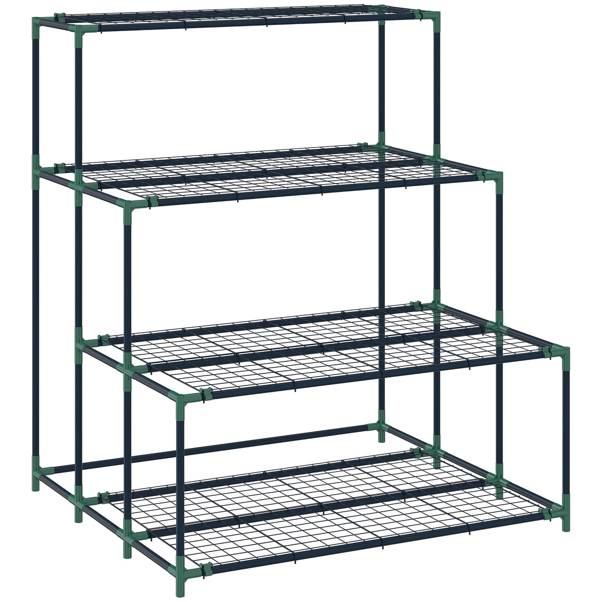 Soporte Para Plantas Outsunny Acero Verde 94x84x110 Cm_0