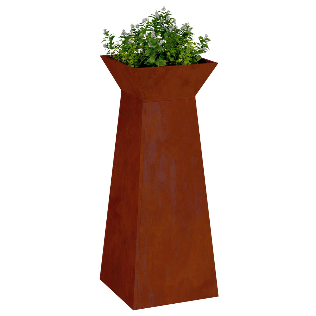 Maceta Pilar 2 Uds. Oxidado 40 X 40 X 100 Cm Acero Oxidado_2