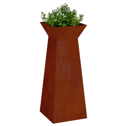 Maceta Pilar 2 Uds. Oxidado 40 X 40 X 100 Cm Acero Oxidado_2