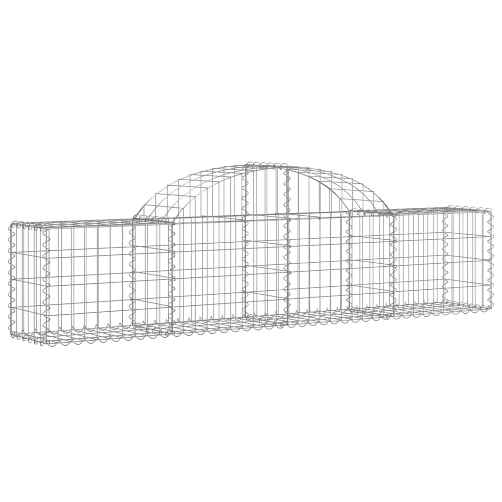 Cestas De Gaviones 15 Uds Forma De Arco Hierro 200x30x40/60 Cm_2