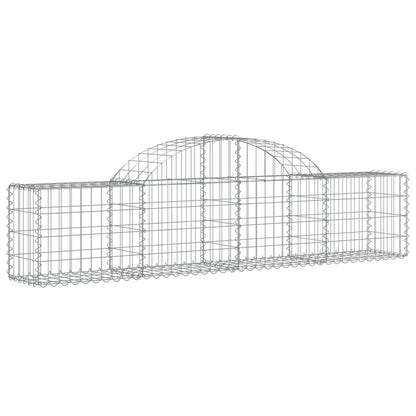 Cestas De Gaviones 15 Uds Forma De Arco Hierro 200x30x40/60 Cm_2
