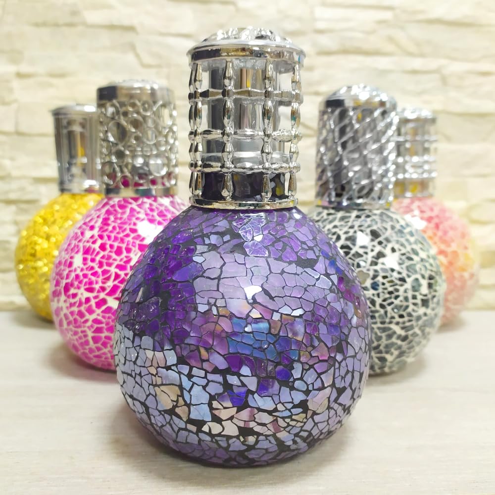 Lámpara Catalítica Mosaico Azul Océano + Fragancia Aroma Lollipop 500 Ml - Elimina Malos Olores, Impurezas Y Perfuma_4