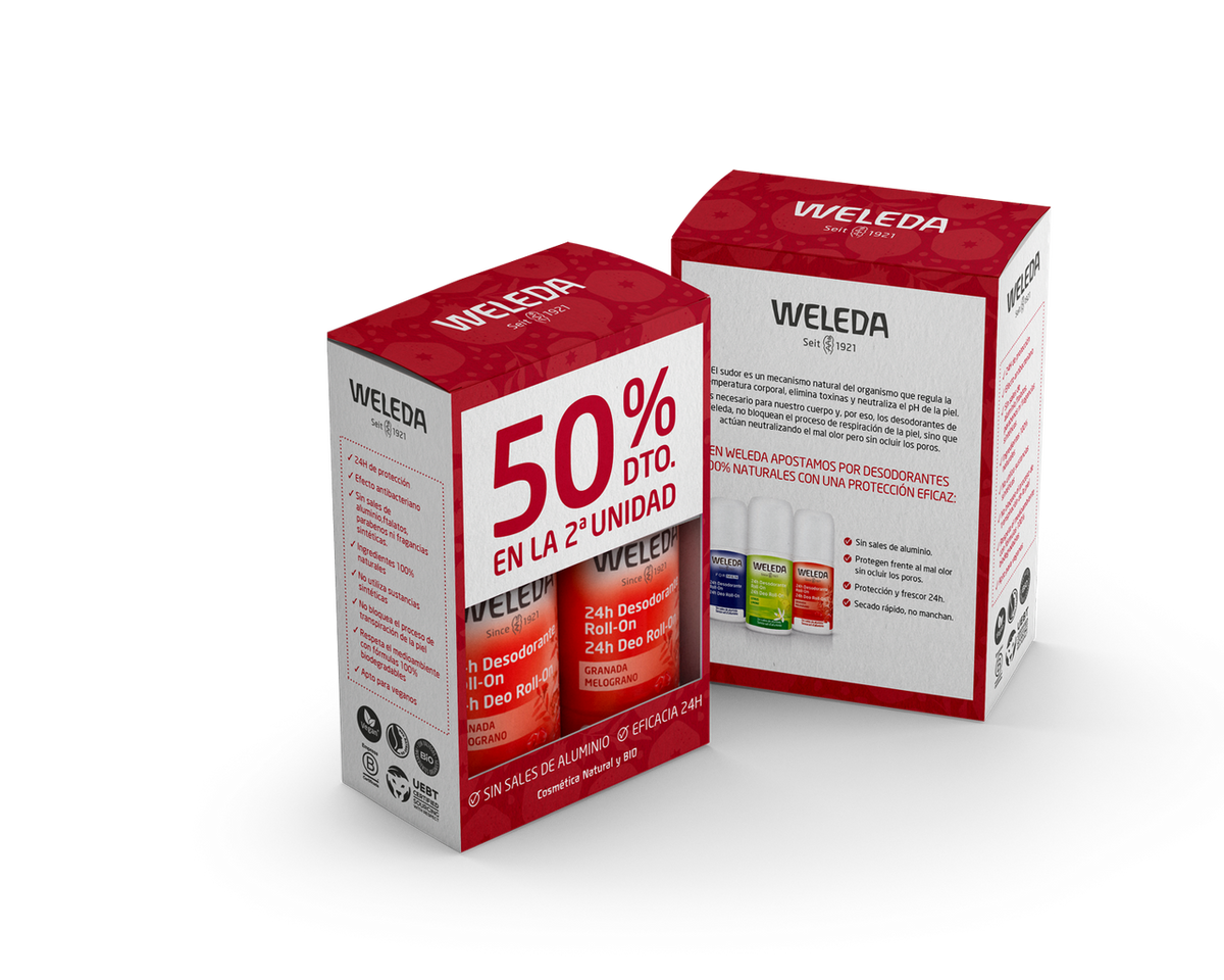 Duplo Desodorante Roll-on Granada 50ml Weleda