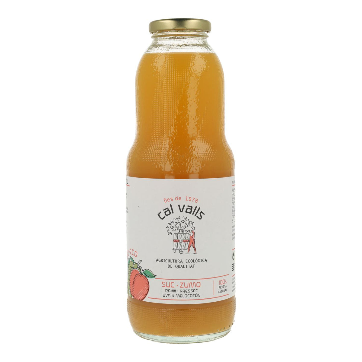 Zumo de Melocotón y Uva ECO Cal Valls 1 L