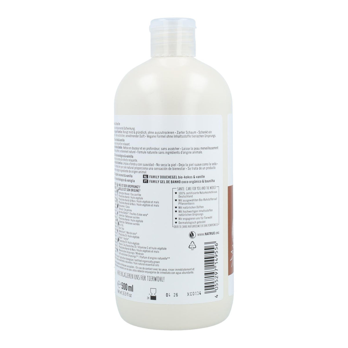 Gel de baño bio Coco y Vainilla Sante 500ml