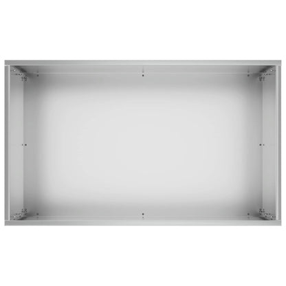Macetero De Jardín Plateado 50 X 40 X 75 Cm Acero Galvanizado_3