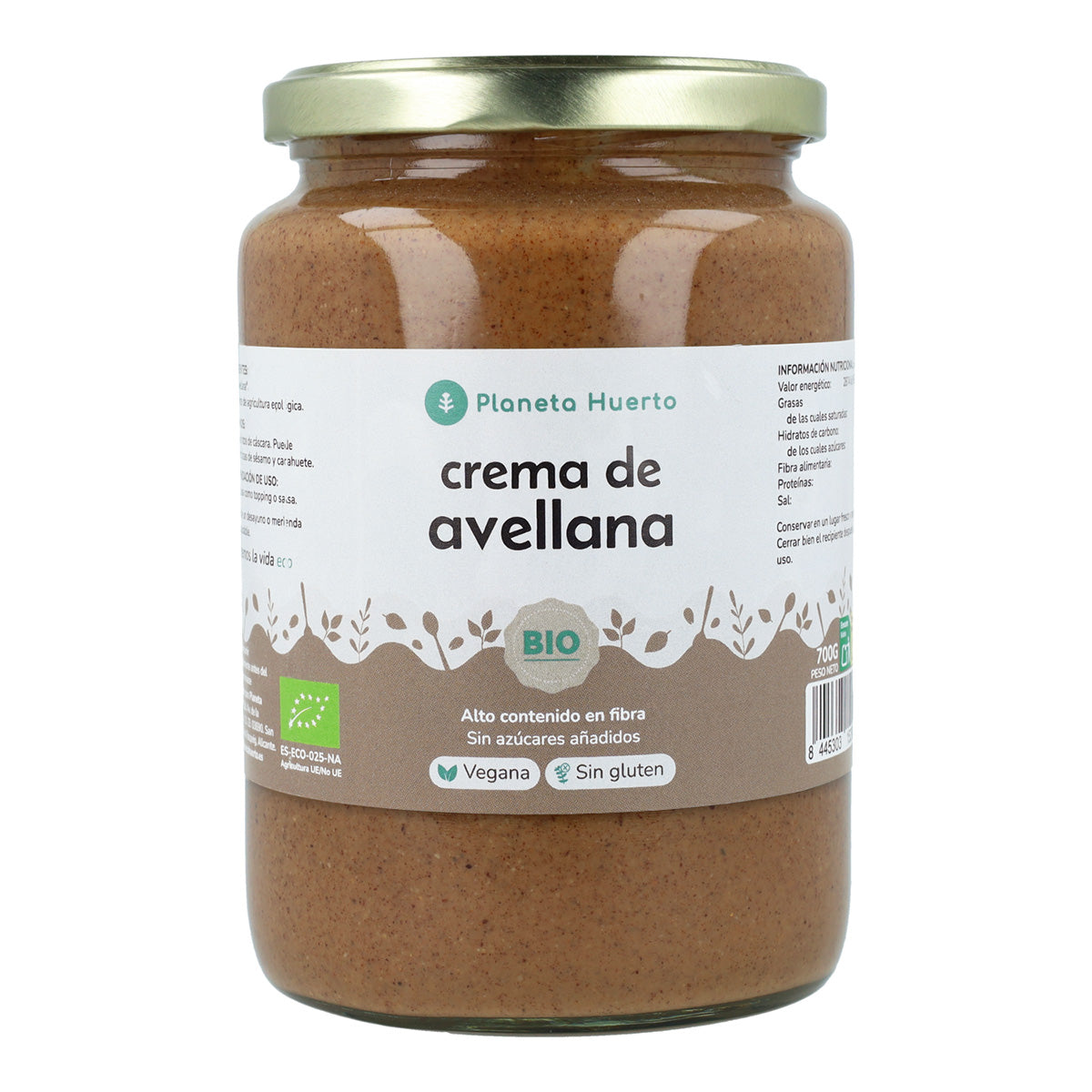 Crema de Avellanas ECO Planeta Huerto 700g