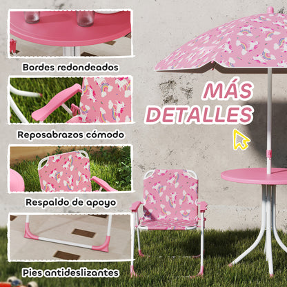 Conjunto Infantil Jardín Aiyaplay Acero, Plástico Rosa 49.5x49.5x50 Cm_5