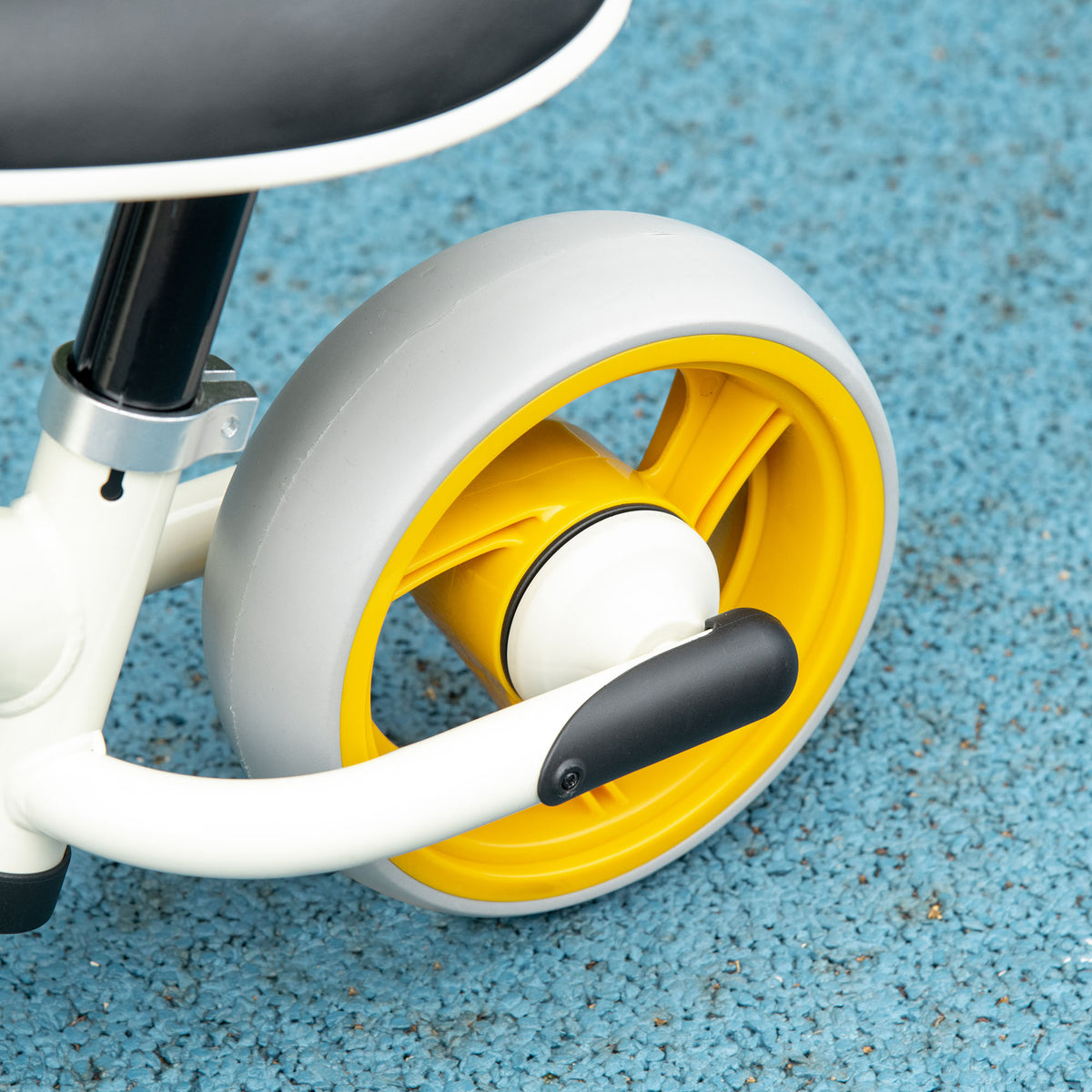Bicicleta Sin Pedales Aiyaplay Acero, Pu Blanco Crema 66.5x34x47 Cm_3