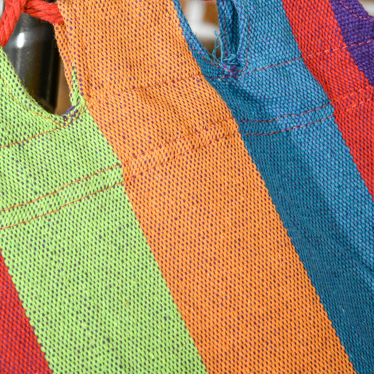 Hamaca Outsunny Acero, Algodón Multicolor 270x100x94 Cm_3