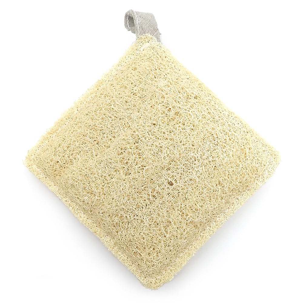 Esponja Natural Vegetal De Lufa Cuadrada. Limpieza Y Exfoliación. Activa La Circulación. Cultivada Y Hecha En Galicia_1