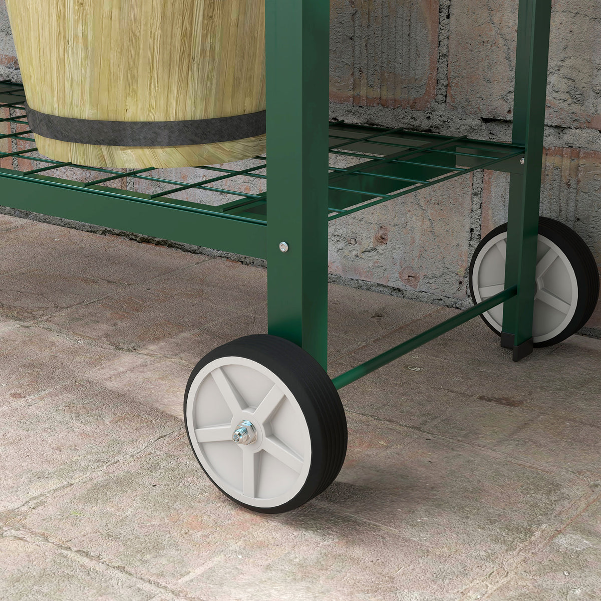 Mesa De Cultivo Outsunny Metal Verde 109x44x80 Cm_4