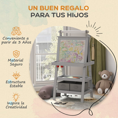 Caballete De Pintura Aiyaplay Mdf Gris 59x48x118 Cm_5